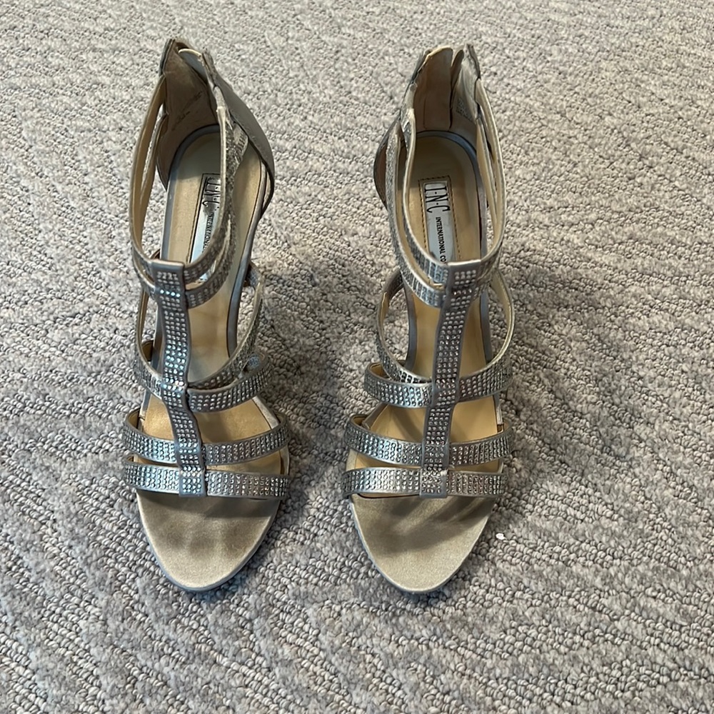 Silver dress shoes. Gently used!